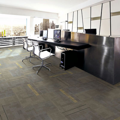 Carreaux de moquette pour bureaux commerciaux 100% nylon avec support en fibre de verre PVC