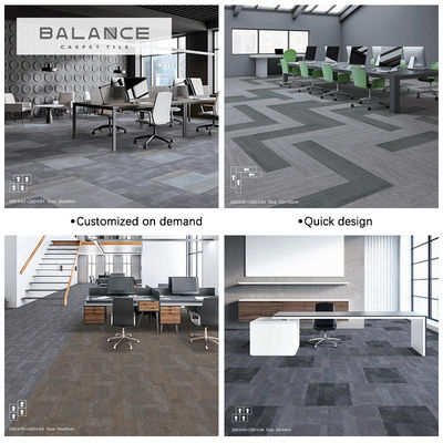 460 g/m2 Poids de la pile Salle de commerce Plancher de support en PVC Carreaux pour bureau