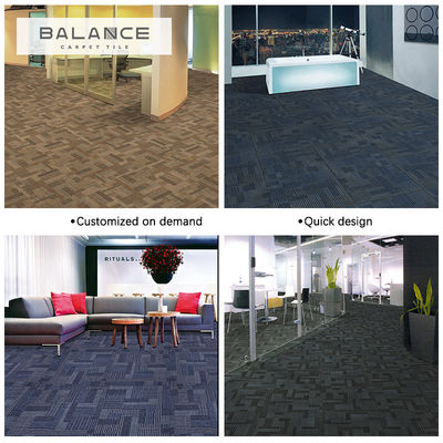Pile moyenne en PET FRIENDLY Office Oem Commercial 50x50 carreaux de tapis pour les planchers modulaires