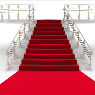 Un coureur de tapis rouge de luxe moderne pour la prière du mariage, la fête de la maison, la voiture, 100% polyester.