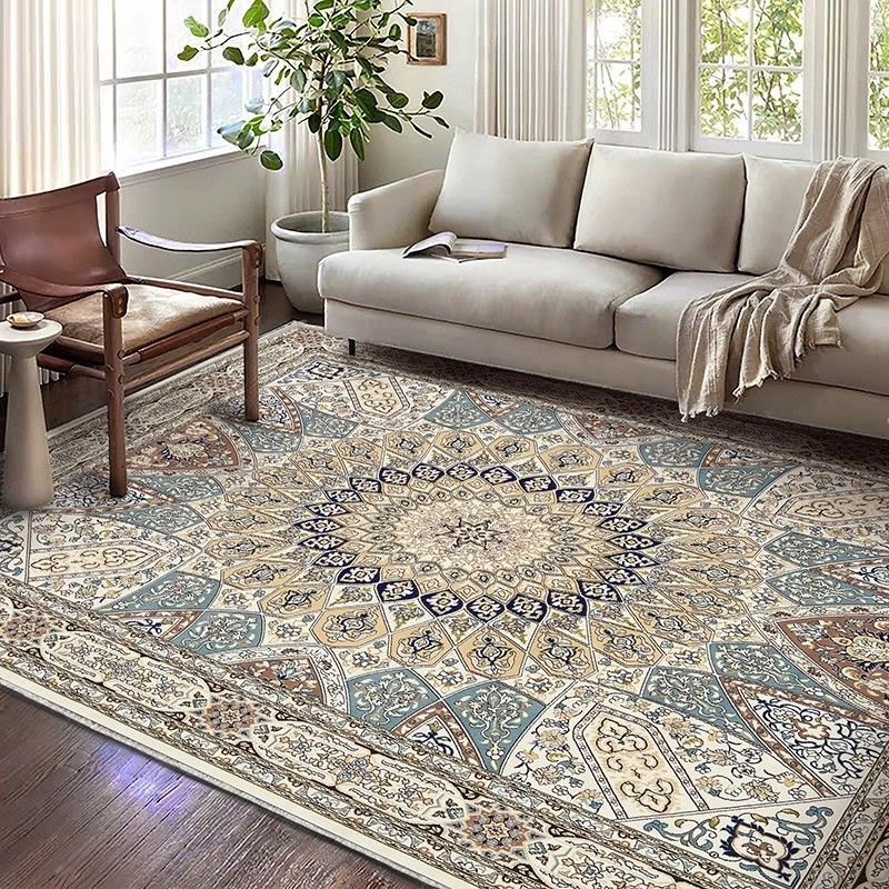 Tapis décoratif d'impression sur mesure pour le sol de salon moderne