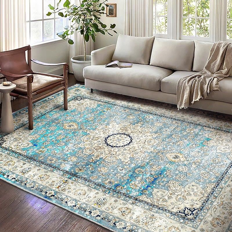 Décoration de la maison Vintage à la mode Tapis de salon Grand tapis de lavage à l'eau douce