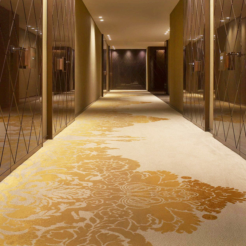 Modèle commercial abstrait Tapis à boutons à la main pour les chambres d'hôtel modernes