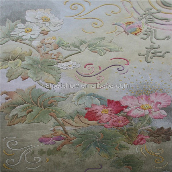 Ajoutez une touche de nature à votre maison avec notre tapis à motifs floraux sculptés à la main