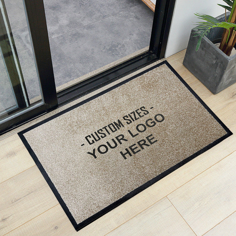 Tapis rectangulaire personnalisé anti-dérrapage en nylon imprimé pour l'entrée de l'hôtel Star