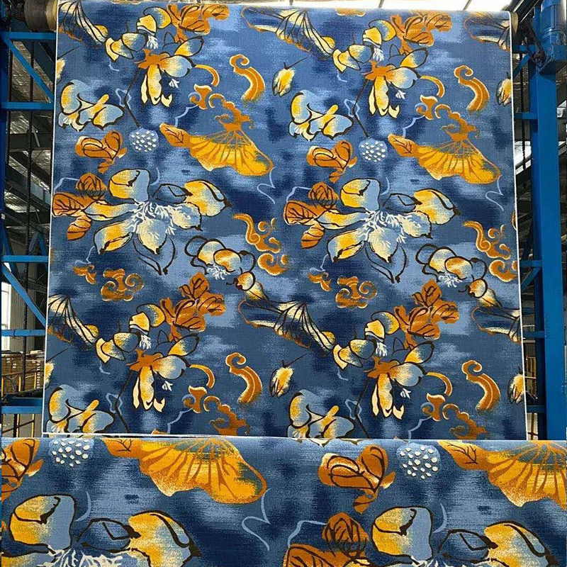 Design floral rectangulaire Tufted laine PP Matériau Nylon tapis imprimé pour le hall d'entrée