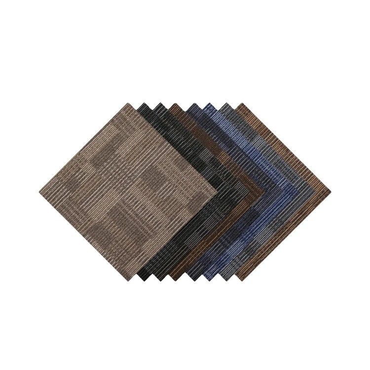 Carreaux de tapis de bureau et de salon à fond doux Plancher insonorisé avec conception mécanique