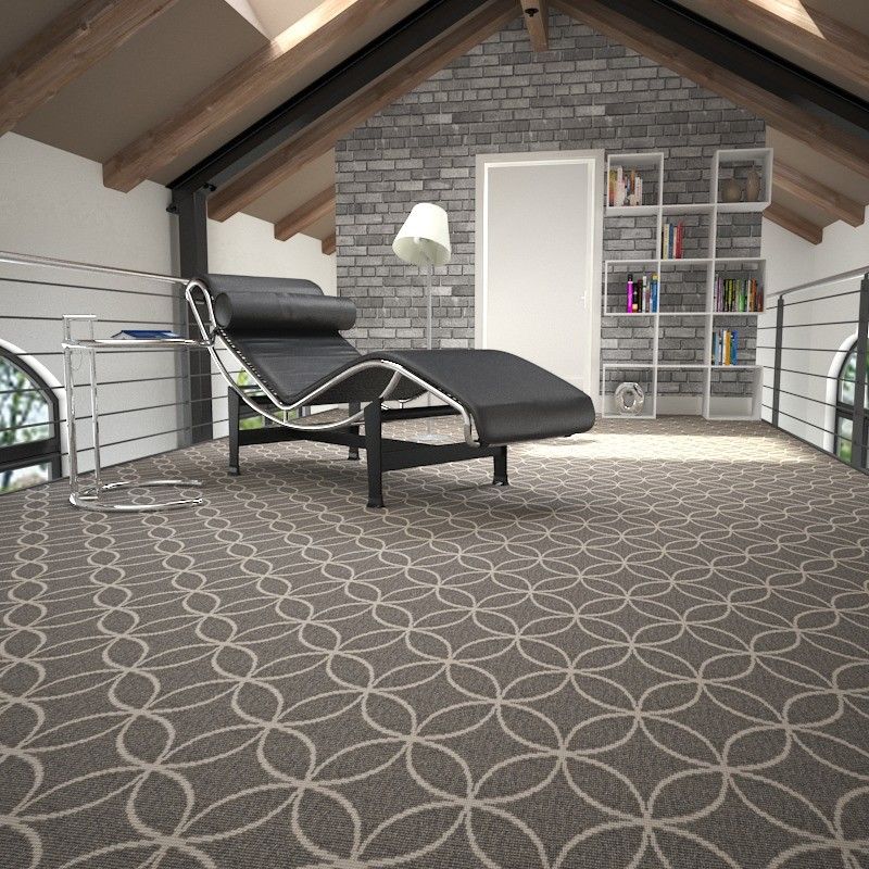 Tapis de sol de salle de banquet en laine grise moderne et en nylon pour les couloirs des chambres d'hôtel