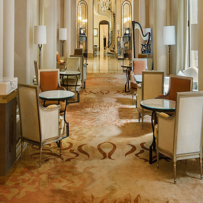 Tapis 3D à la main moelleux doux carré métrique laine et soie motif sur mesure pour hôtel de luxe
