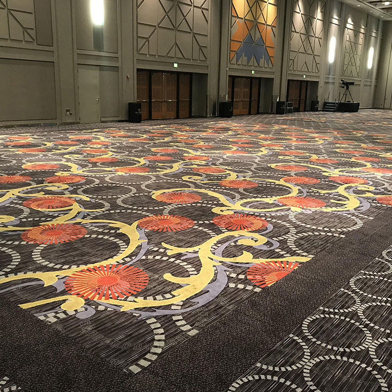 80% de laine 20% de nylon Design de stock tapis imprimé floral pour chambre d'hôtel dans le style moderne