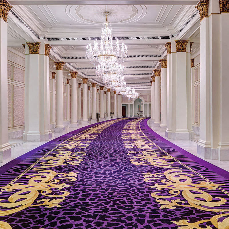 Chambre à coucher ou chambre d'hôtel ignifugée lavable Tapis de couloir large long en couleur personnalisée
