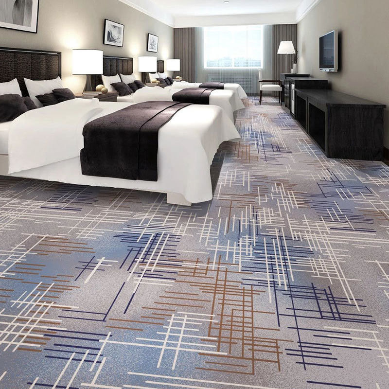 Tapis blanc imprimé en nylon sur mesure pour les hôtels Chambres à coucher Couloirs Voitures et salles de banquet