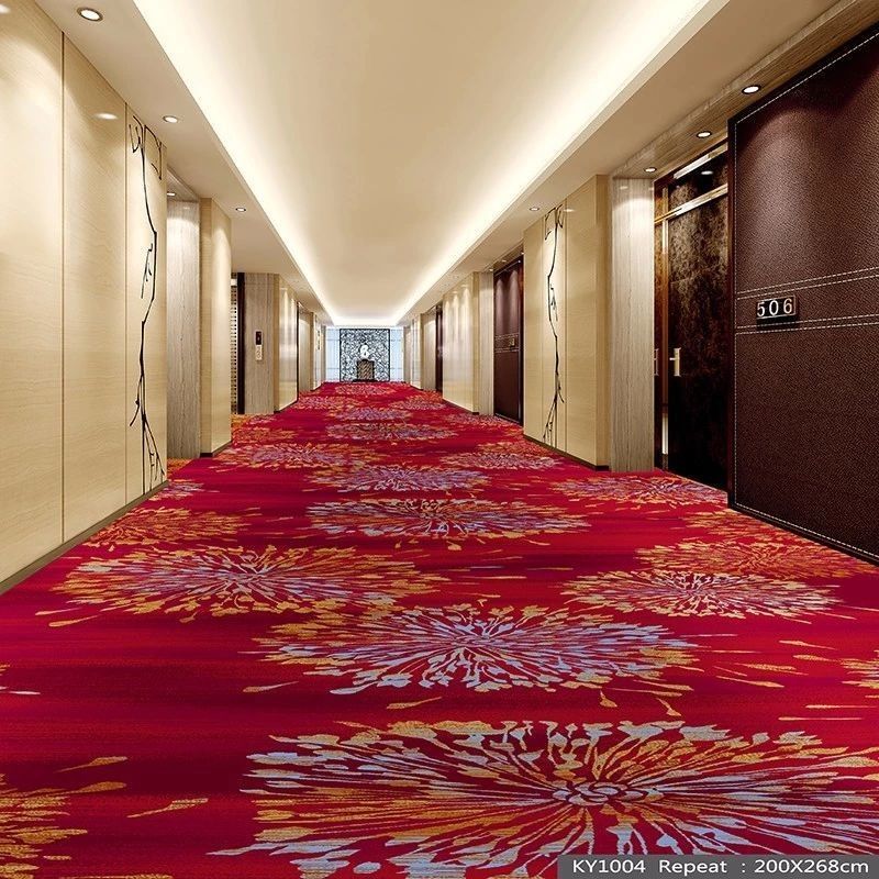 Tapis rayé imprimé en nylon en jute ou en PP en 36 couleurs pour l'allée de l'hôtel