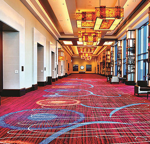 Rectangle Axminster Imprimé Résistant au feu Salle de banquet Salle de mariage Théâtre Hôtel Laine Tapis de luxe