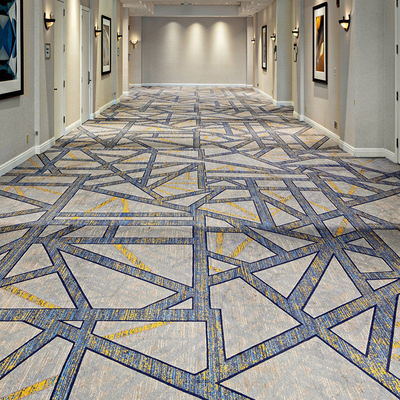 Tapis d'hôtel 5 étoiles pour la maison rouleau or bleu imprimé incendiaire Salle de banquet Salle de mariage Théâtre